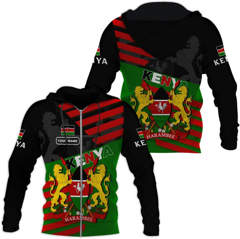 MAPrints Personalized Kenya 3D Shirts Kenyan Pride Gift T-Shirt Kenyan Flag Kenya Shirt Kenyan Africa Pride Flag Print Shirts