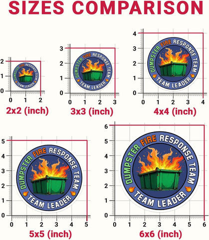 3 Pcs Dumpster Fire Response Team Team Leader, Dumpster Fire Sticker, This is Fine Sticker, Everything's Fine Dumpster Fire - Vinyl Decal for Water Bottles Laptop 3 Inches (Team Leader)