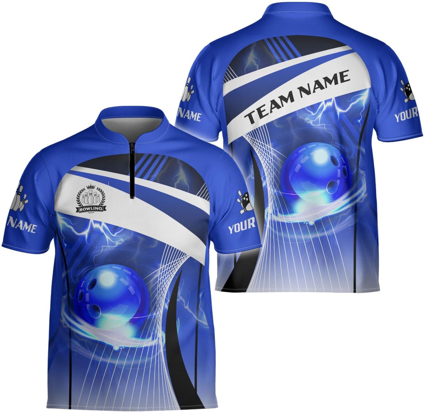 Ligthuy Personalized Bowling Jersey 3D, Bowling Shirts for Team, Bowling Shirt Unisex for Men Women, Bowling Shirts for Men 2