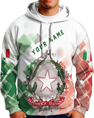 Mostprints Personalized Name Italy Shirt 3D, Custom Italian Shirt Flag for Men and Women, Italia Shirt Soccer Unisex Size