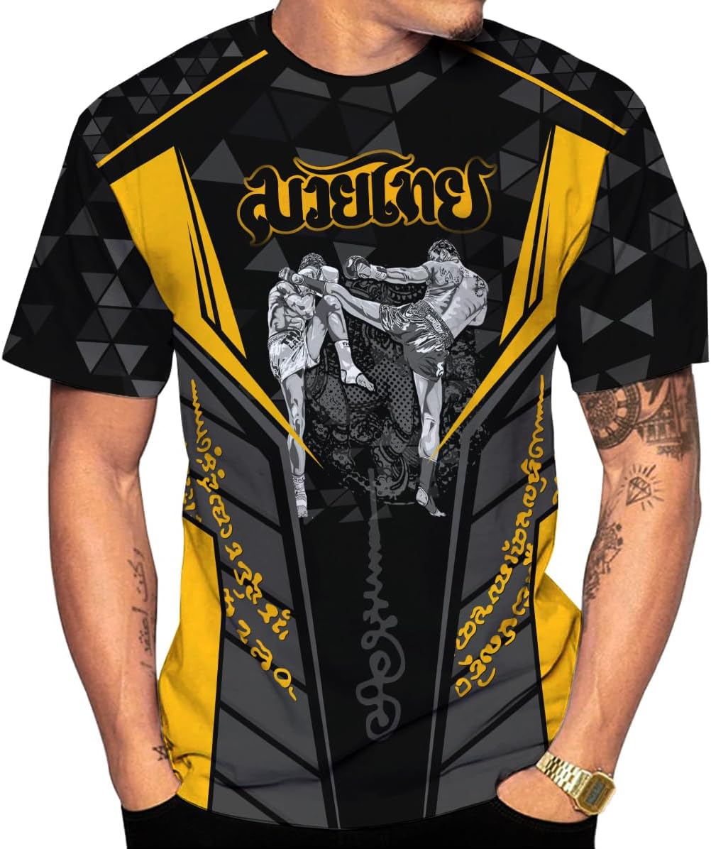 Mostprints Personalized Muay Thai Shirt 3D, Custom Name Muay Thai Shirts for Men, Muay Thai Unisex Shirt size S-5XL