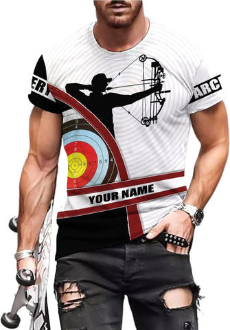 Personalized Men's Archery Shirts, Custom Name & Team Name Jerseys, S-5XL Polo Shirts