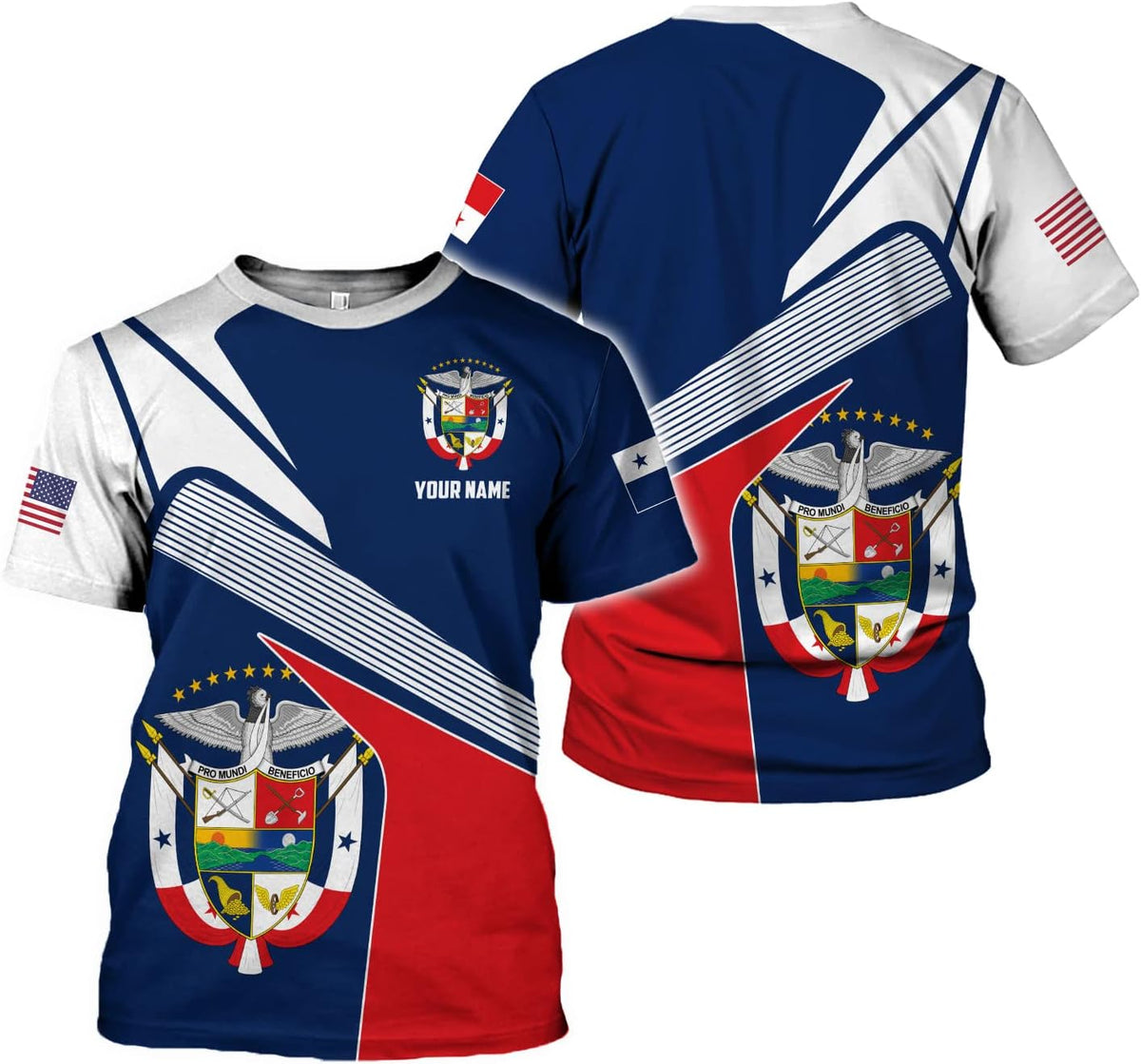 Custom Panama Shirts for Men 3D Panama Coat of Arms Shirts Panamanian Flag Pride Shirts Panama Hombres Camisa Men Women