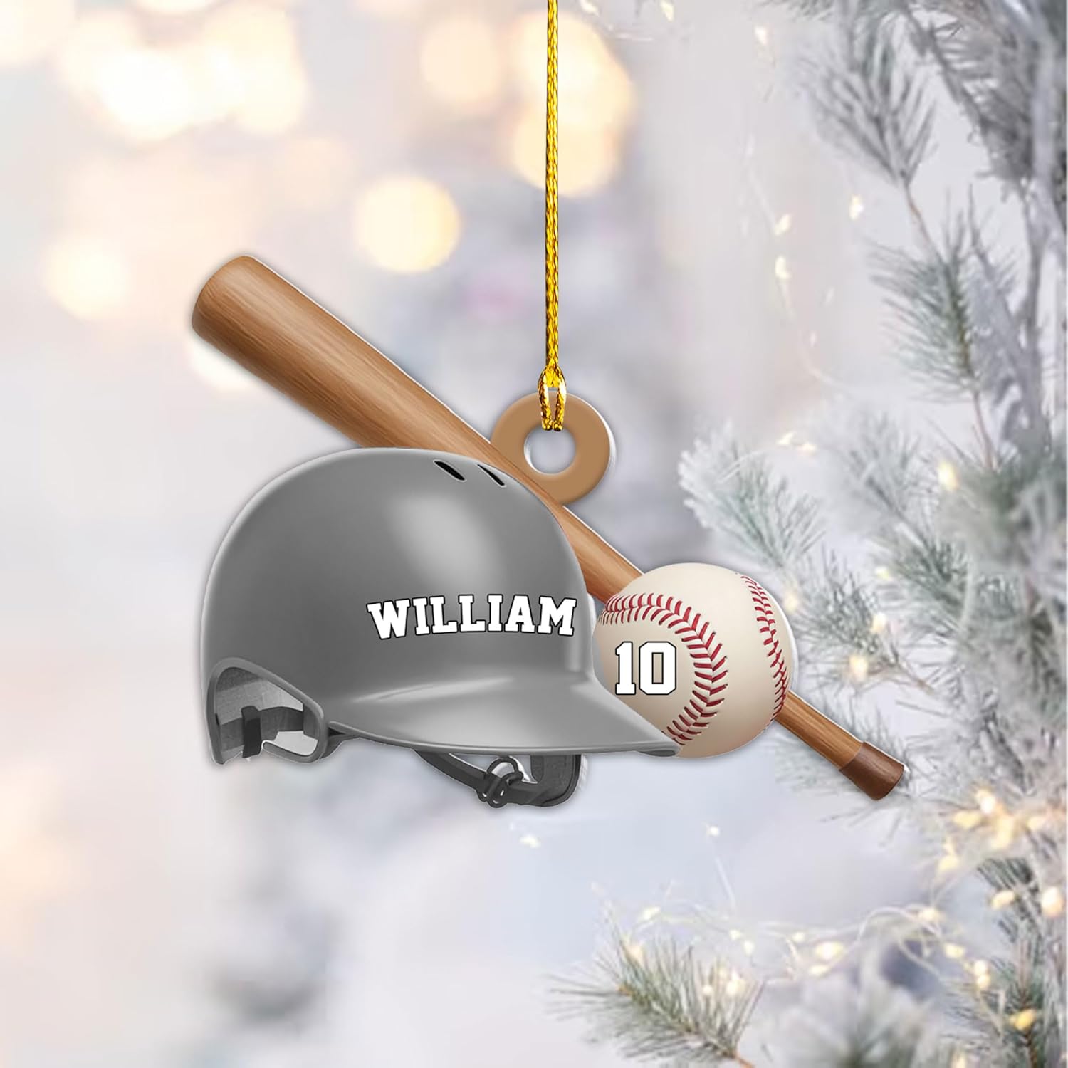 Podagree Baseball Gloves Ornaments, Personalized Baseball Christmas 2023 Ornament, Baseball Xmas Gift, Baseball Team Hanging Ornament, Baseball Lovers Gift, Gift for Him (BSB2)