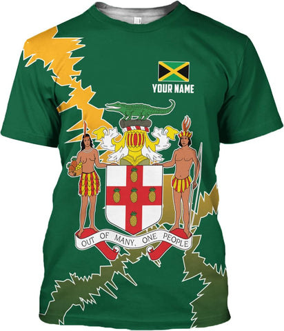 Personalized Jamaica Shirt Custom Jamaica Flag Lion Shirt for Men and Women, Jamaican Pride T-Shirt, Jamaica Tshirt Jamaicana