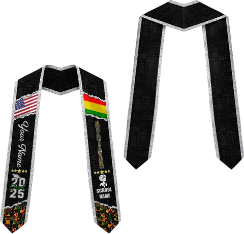 African American Graduation Sash, Graduation Stole Customize, African Graduation Sash, Graduation Stole Class of 2025
