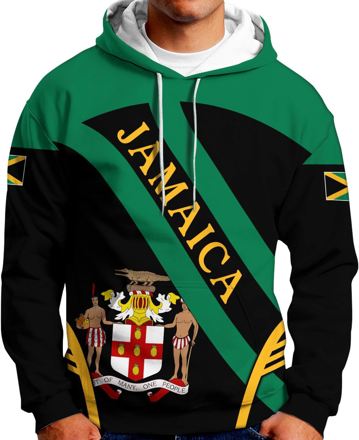 Mostprints Personalized Jamaica Hoodie Camisa Jamaica Hoodies Jamaica Sweaters Shirts Men & Women Jamaican Pride Shirt Gifts