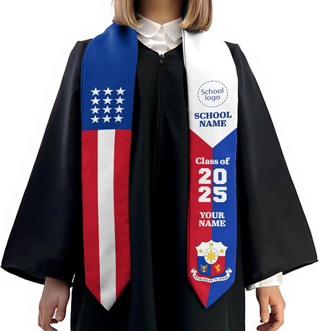 Customize Filipino Graduation Sash, Philippines Graduation Stole, Philippine Graduation Sash 2025