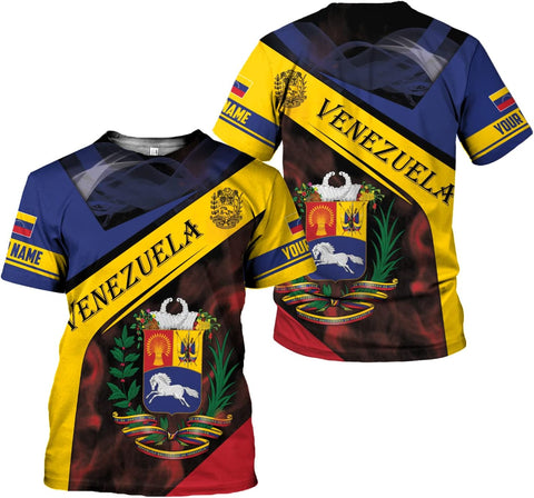 Personalized Name Venezuela Shirt, Flag Venezuelan Pride Roots T-Shirt, Sweatshirt, Zip Hoodies Gift for Men and Women