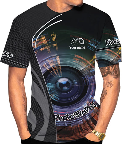 HomeDesign Personalized Photography Shirt Photographer Shirts Photographic Camera Tshirt Men & Women Photographer Gifts