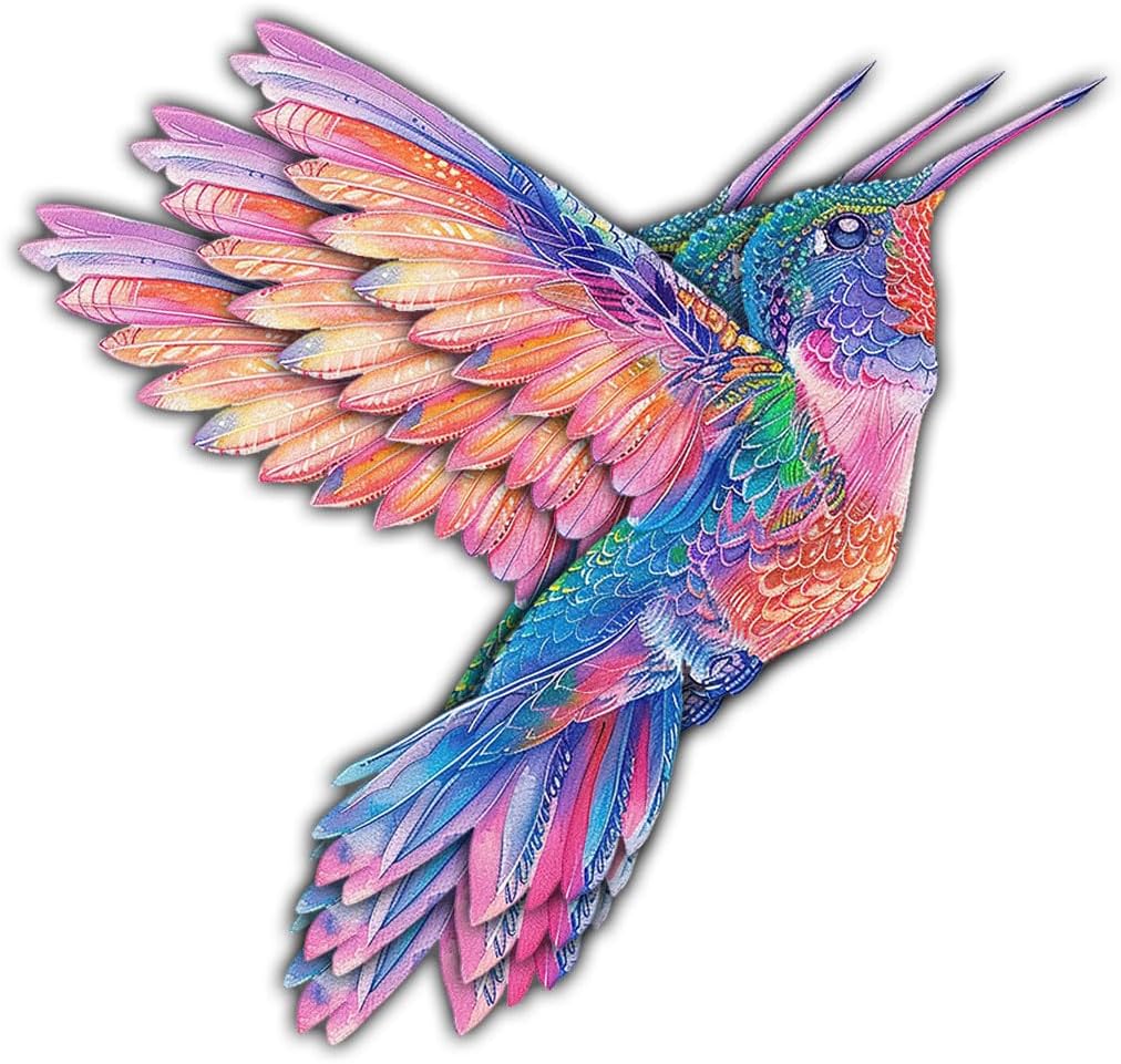 (3Pcs) Beautiful Vibrant Colored Hummingbird Art Sticker, Hummingbird Decal, Hummingbird Car Accessories, Bird Vinyl Decals - Stickers for Laptop Water Bottle Phone Car Window Helmet 3"