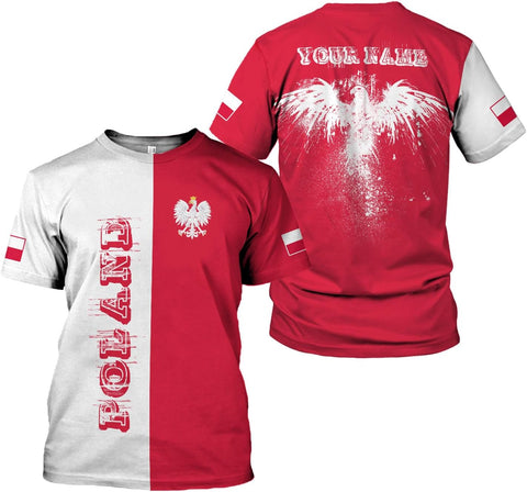 Parvii Personalized Poland Shirt Women & Men, Polska Tshirt Women Poland Shirt 3D, Poland Pride Shirts, Polish Eagle Polska