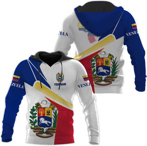 Custom Men's Venezuela Flag & Coat of Arms Hoodie