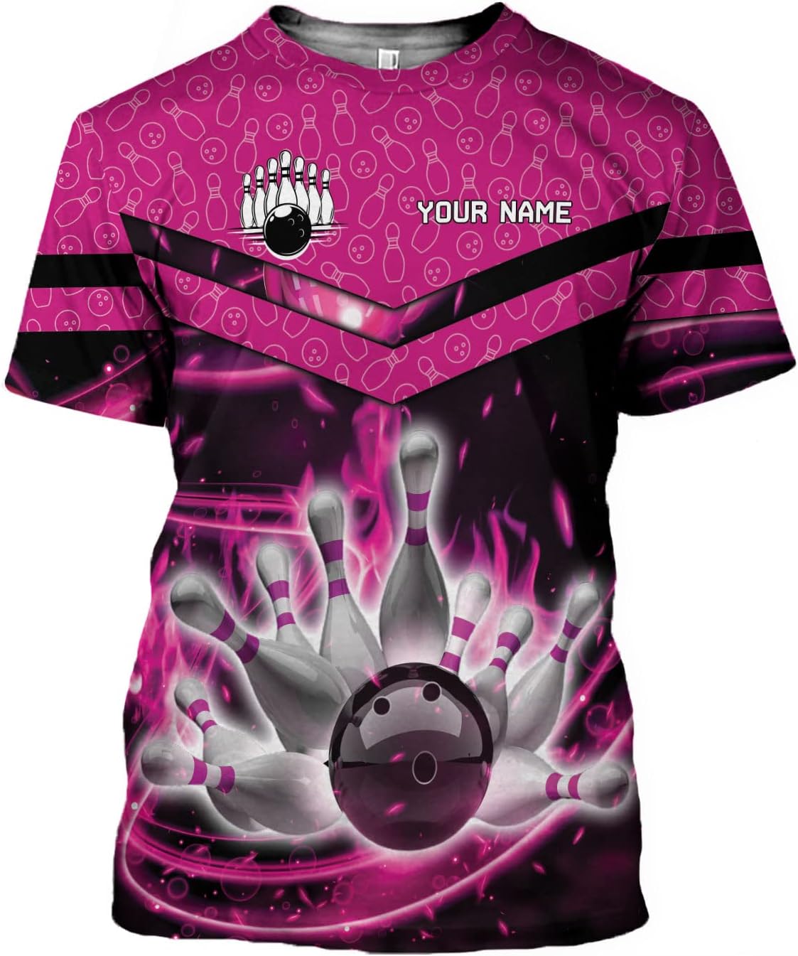 Rivelus Personalized Name Bowling Shirts for Men and Women 3D, Bowling Shirts for Team Bowling, Bowling Shirts Gift