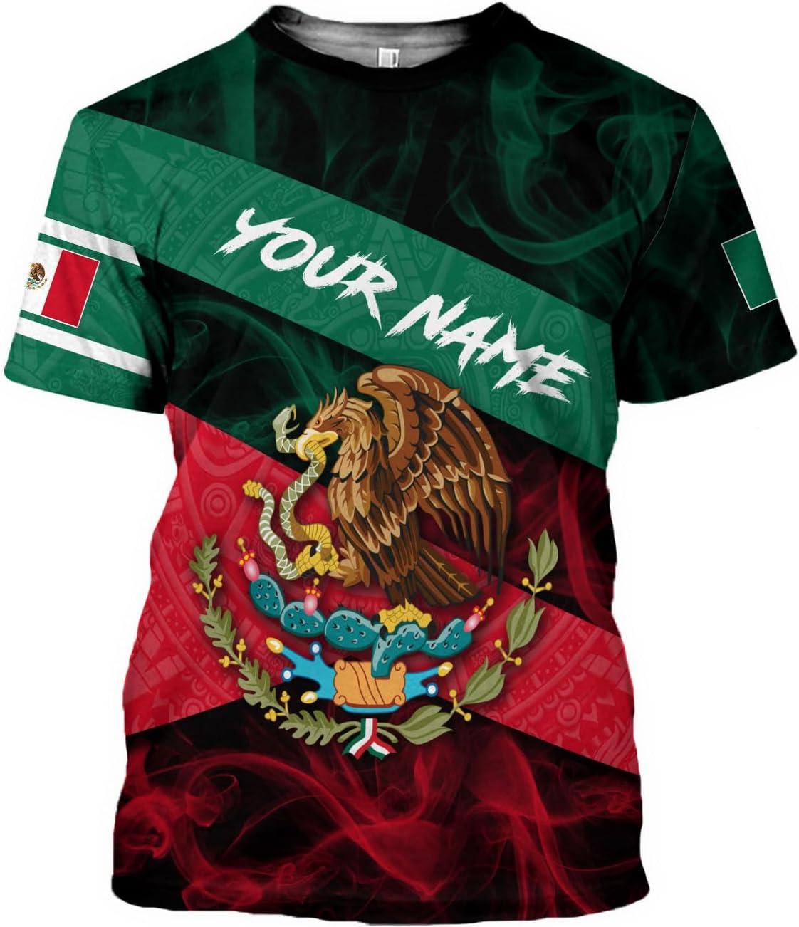 Mostprints Personalized Name Mexican Shirts for Men 3D, Customized Mexico Shirts for Men, Mexico Shirts for Women Mexico Shirt