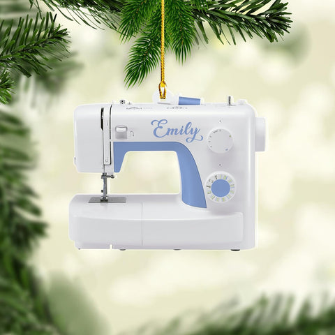 Personalized Sewing Christmas Ornament, Custom Sewing Machine Christmas Ornament 2024, Sewing Machine Ornaments for Christmas Tree, Quilt Gifts for Sewing Lovers Quilting Xmas Tree Decor (S4)