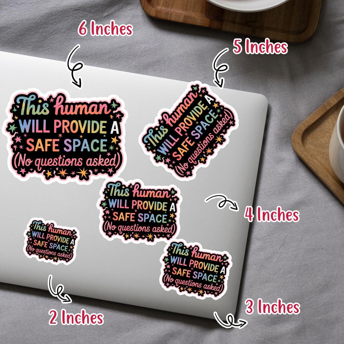 3 Pcs LGBTQ+ Safe Space Sticker, This Human Will Provide A Safe Space Sticker, You are Safe with Me Human Rights Stickers - Vinyl Sticker 3 Inches for Water Bottles Laptop Phone Car Ski Helmet