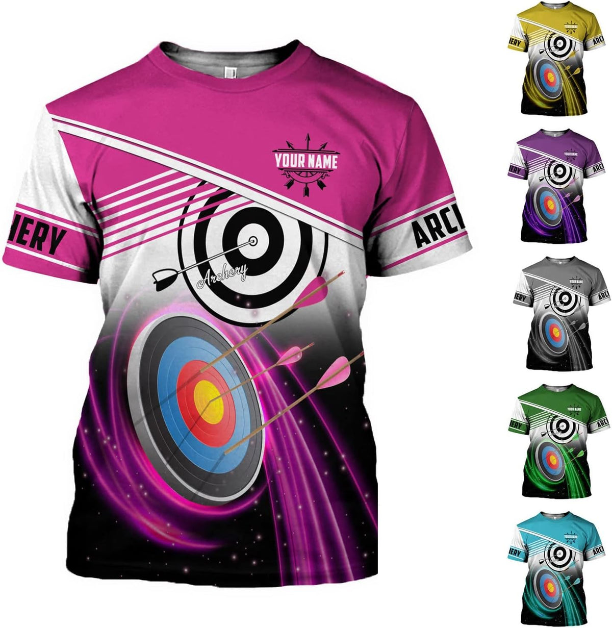 Personalized Men's Archery Shirts, Custom Name & Team Name Jerseys, S-5XL Polo Shirts