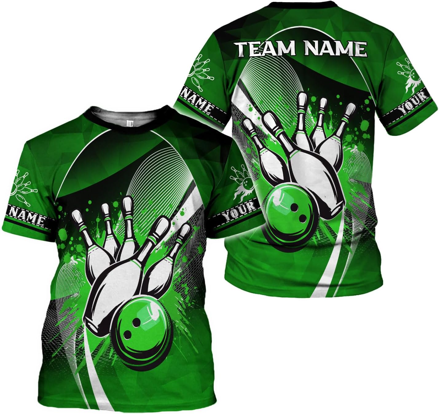 Rivelus Personalized Name Bowling Shirts for Men and Women 3D, Bowling Shirts for Team Bowling, Bowling Shirts Gift