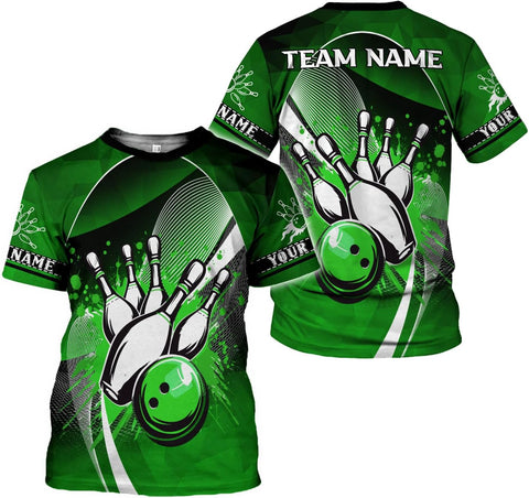 Rivelus Personalized Name Bowling Shirts for Men and Women 3D, Bowling Shirts for Team Bowling, Bowling Shirts Gift