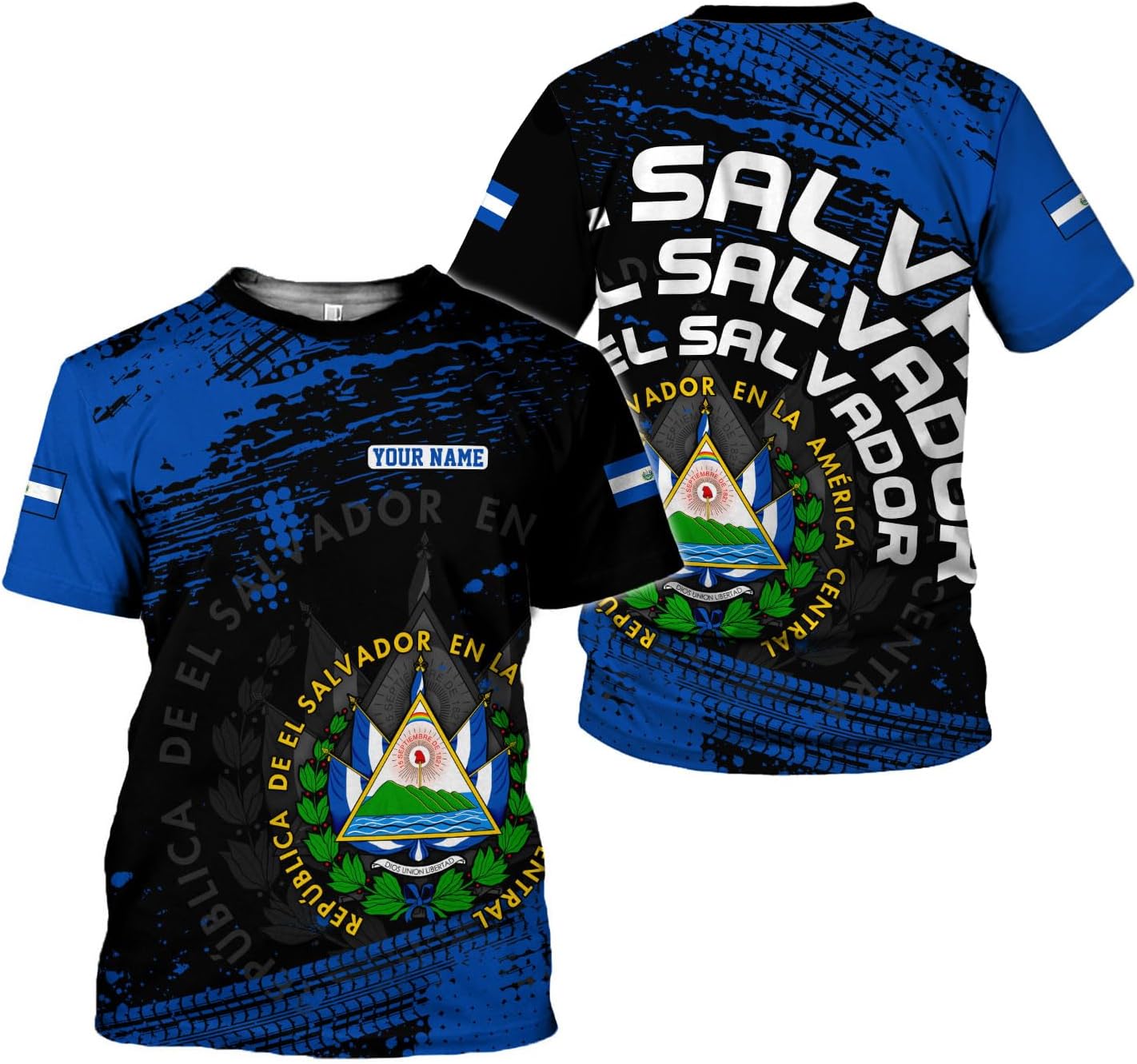 Personalized El Salvador Shirt Custom Camiseta de El Salvador Flag Shirt Men, Women Salvadorans Pride El Salvadoreña Gift