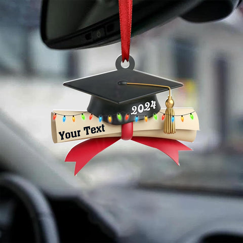 AOVL Graduation Ornament, Graduation Ornaments Class of 2023, Graduation Cap and Scroll Xmas Gift, Graduation Christmas Xmas Tree Ornaments, Gifts for Graduate, School Ornaments (HGRA5)