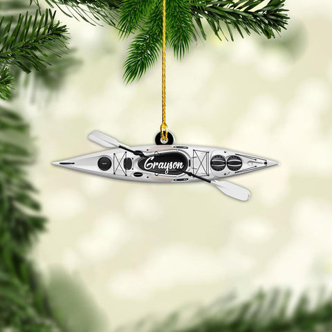 AOVL Personalized Kayak Ornament Lake Kayaking Board Ornament Kayak Gift for Christmas Tree Kayaking Christmas Ornament Kayaking Gifts Ornaments (KY5)