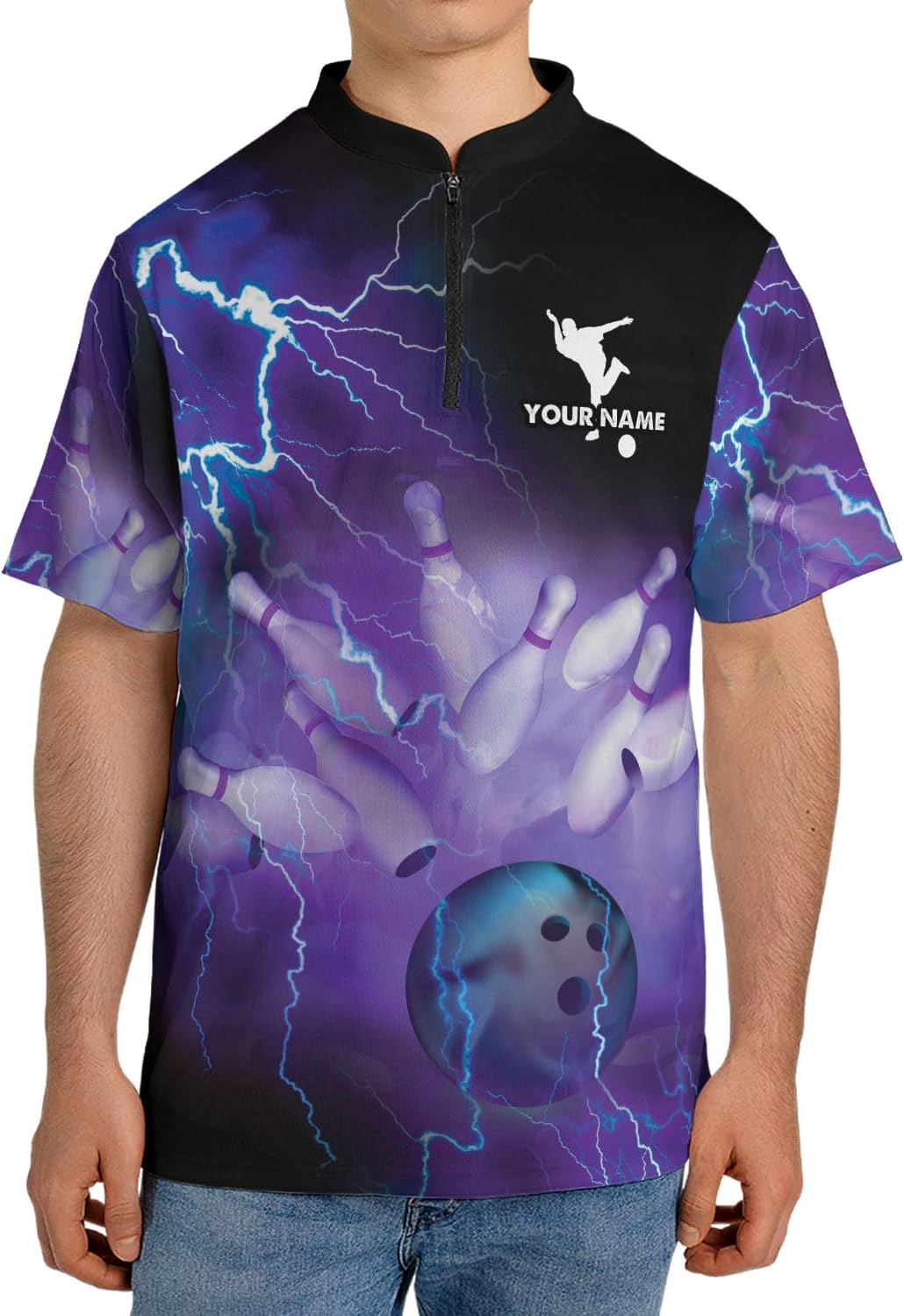 Ligthuy Personalized Bowling Jersey 3D, Bowling Shirts for Team, Bowling Shirt Unisex for Men Women, Bowling Shirts for Men