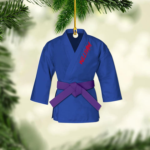 Artparel Personalized Karate Ornament Karate Uniform Ornaments Gifts for Karate Lovers Karate Gift Christmas Ornament 2024 Taekwondo Ornament Jiu Jitsu Ornament Gift for Karate (KRT7)