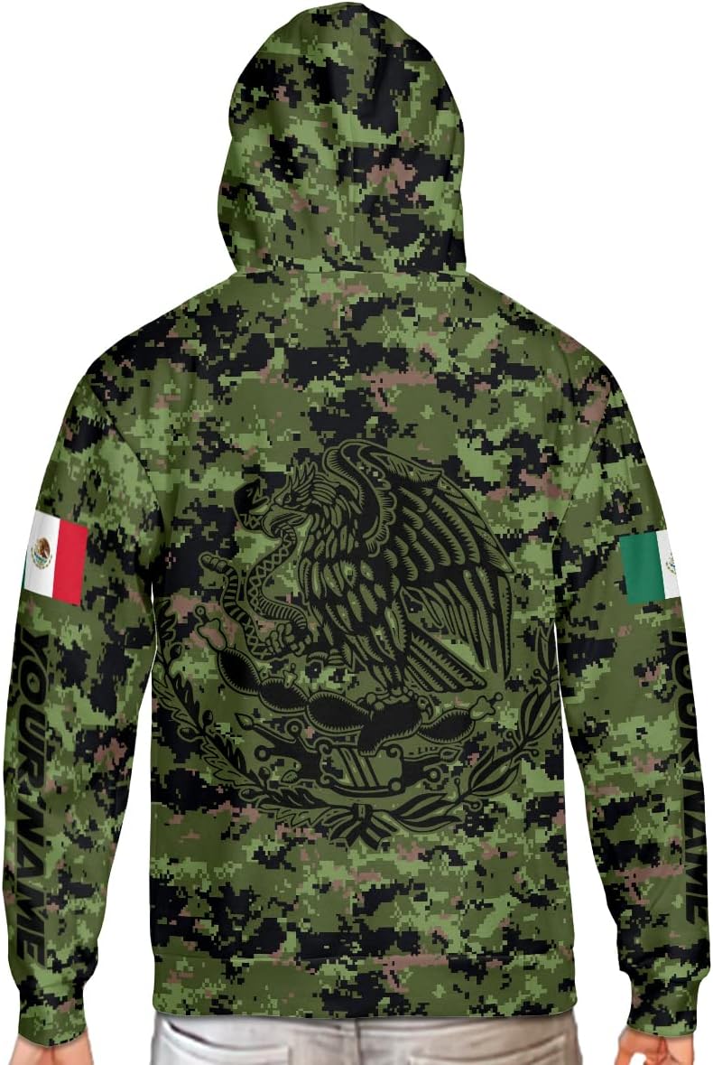Personalized Name Army Camo Flag Mexican Mexico Sudadera De Mexico Hombre Unisex Hoodie, T Shirt, Zip Up Hoodie, Sweatshirt for Men Women HD924