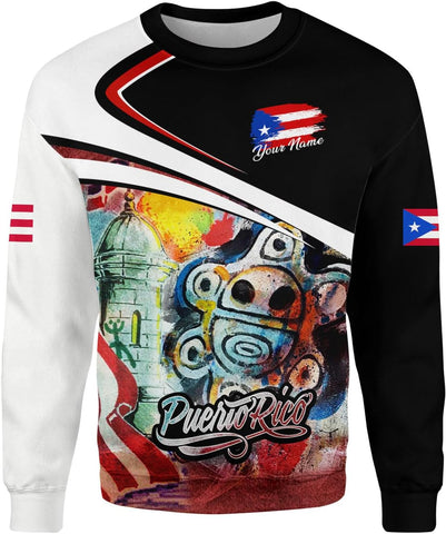 Suseaz Personalized Puerto Rico Shirts, Puerto Rican Pride Flag Tshirt Hoodie for Men and Women, Camisa Puerto Rico Shirt