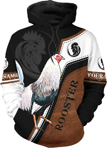 Mostefy Personalized Name Rooster Shirt 3D, Rooster Shirts for Men, Chicken Tshirts Shirts for Women, Funny Chicken Shirts