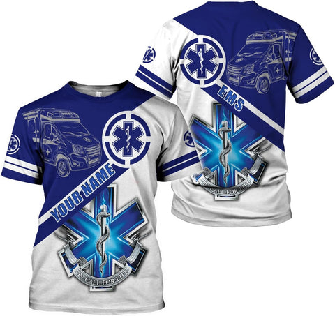 Podagree Personalized EMT Shirt, EMS Shirt, Customized EMS Shirts,EMT Paramedic Uniform Emergency Medical Technician Shirts
