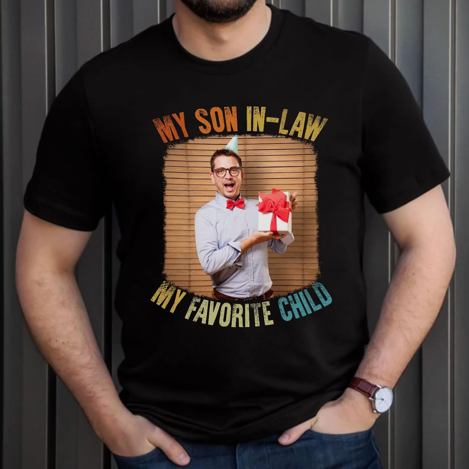 HomeDesign Personalized My Son in Law is My Favorite Child Shirt, Son in Law Tshirt, My Favorite Child is My Son in Law Shirt
