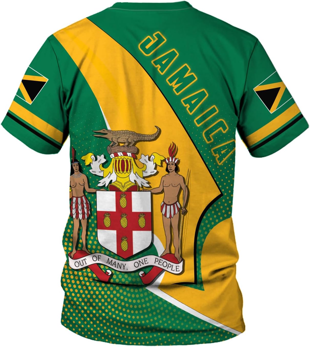Ligthuy Personalized Jamaica Shirt 3D, Custom Jamaica Flag Lion Shirt for Men and Women, Jamaican Pride T-Shirt Unisex