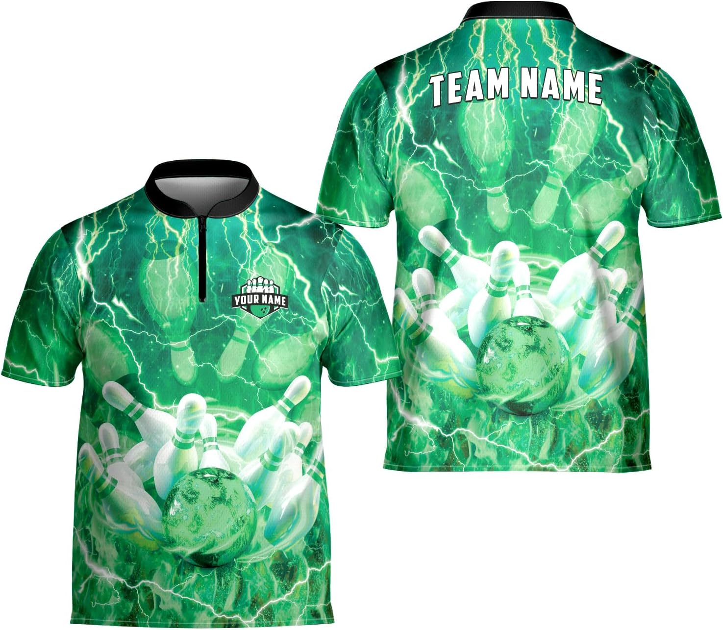 Artparel Personalized Name Bowling Jersey 3D, Custom Bowling Shirts for Team, Bowling Shirt Unisex for Men & Women