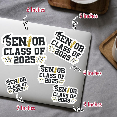 3 Pcs Class of 2025 Stickers, Class of 2025 Decorations, Graduation 2025, 2025 Senior- Stickers for Laptop Water Bottle Phone Car Window Helmet Vinyl Stickers 3 Inches (C2)