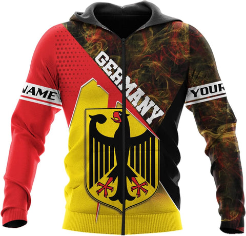 Mostprints Personalized Name Germany Shirt 3D, Custom German Shirt gift for Men and Women, German Flag Shirt Gift S-5XL