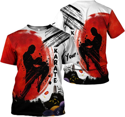 Riveprints Personalized Karate 3D Tshirt Cool Karate Gift for Boys Girls Karate Lovers T-Shirt Karate Shirts Uniform S-5XL