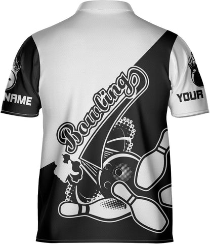 Custom Bowling Jerseys for Men Women Personalized Team Name Quarter Zip 3D Apparel Customized Bowling Jersey Shirts Unisex