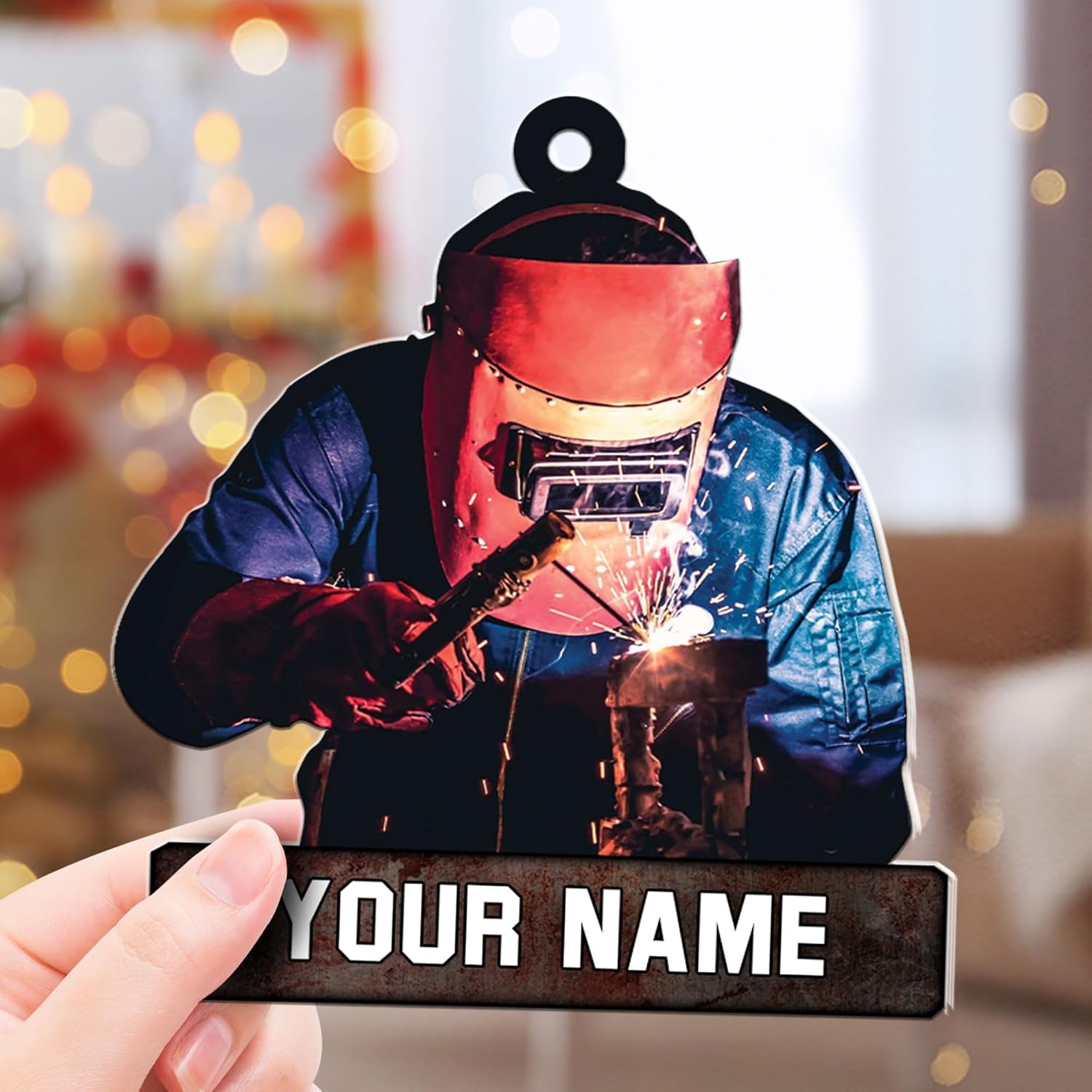 Artparel Personalized Welder Ornaments Custom Name Welder Christmas Ornament Custom Welder Gifts Welder Ornaments for Christmas Tree Welder Christmas Ornament (WD 10)