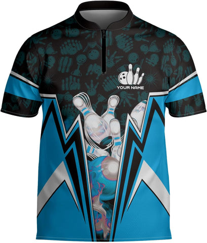 mostprints Personalized Bowling Jersey Gift 3D Custom Bowling Shirts for Team Name Bowl Bowler Shirt Unisex Cool Men Women