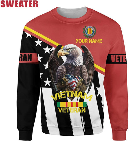 Mostprints Personalized Name Vietnam Veteran Shirts 3D, Veterans Shirts for Men and Women, Veteran's Shirt Vietnam Veteran S-5XL