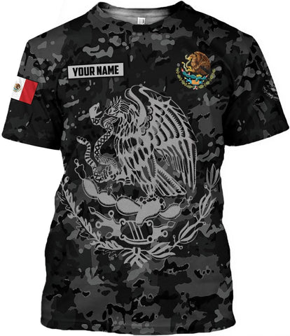 RoyalBro Personalized Mexico Shirts, Camisas De Mexico, Mexico Shirts for Men, Mexican Flag Jersey Shirt Mexico 3D Shirt