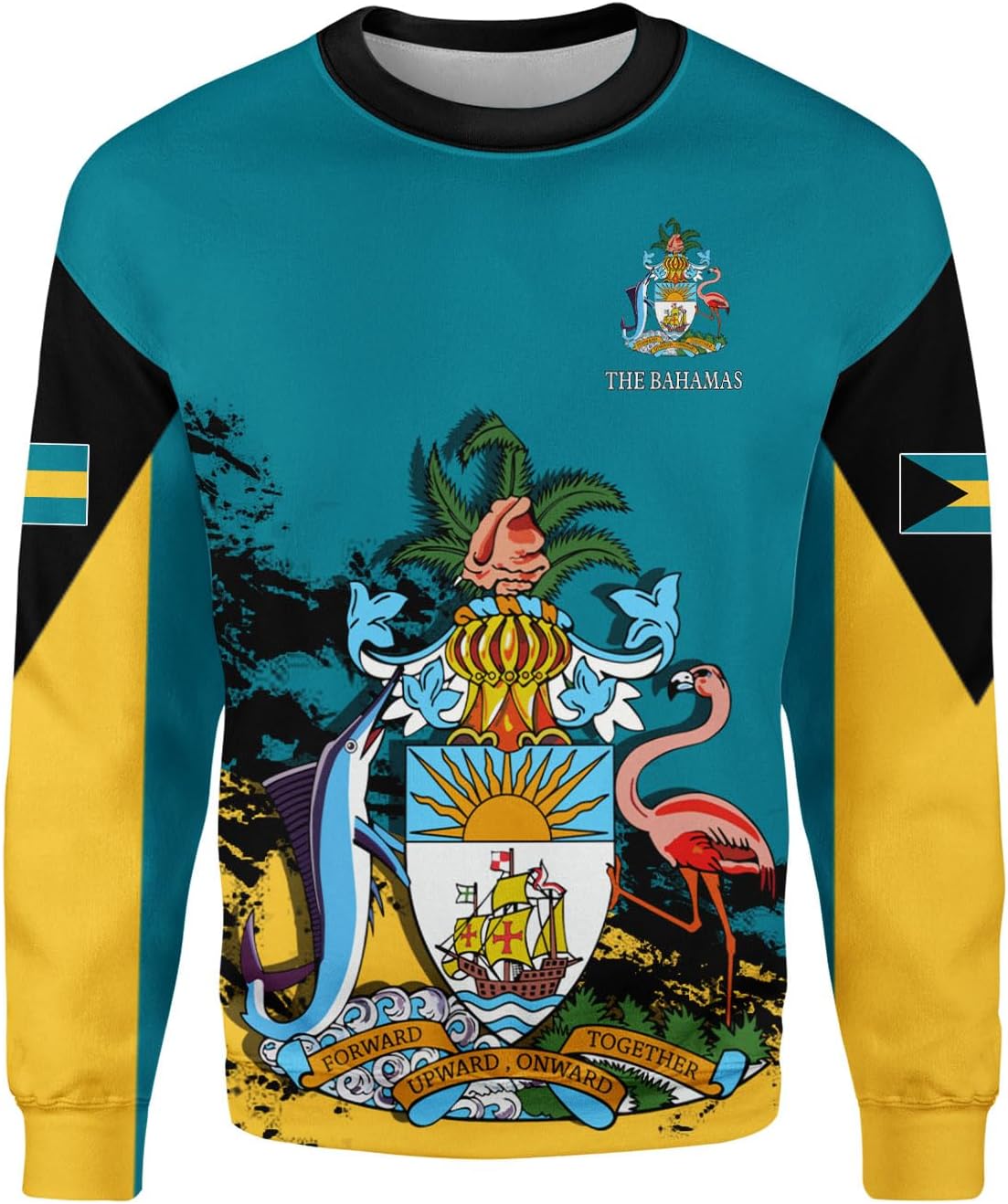 Personalized Bahamas Shirt 3D Custom Bahamas Flag Shirt for Men and Women Bahamas Pride Shirt