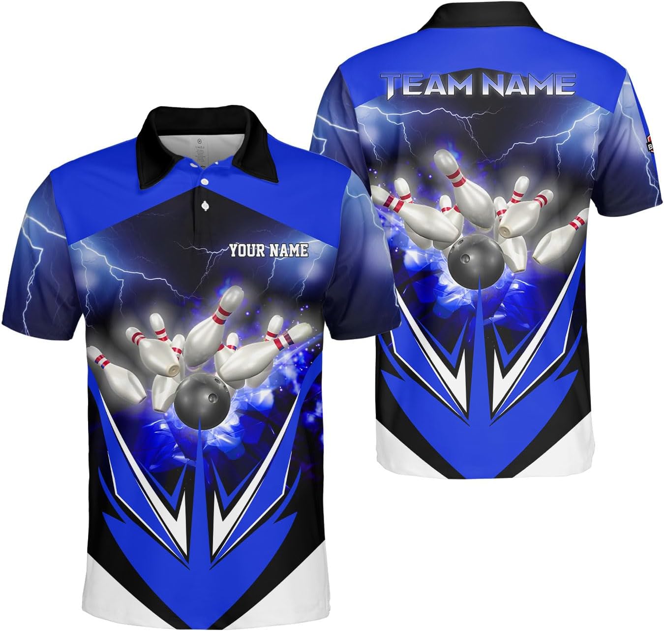 Ligthuy Personalized Name Bowling Polo Shirts 3D for Men and Women, Bowling Shirt, Bowling Team