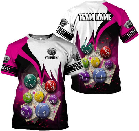 Custom Bingo Shirts for Women Bingo Lover Casino Players T-Shirt Funny Bingo Shirts Gifts Funny Bingo Player Game Lover Gift