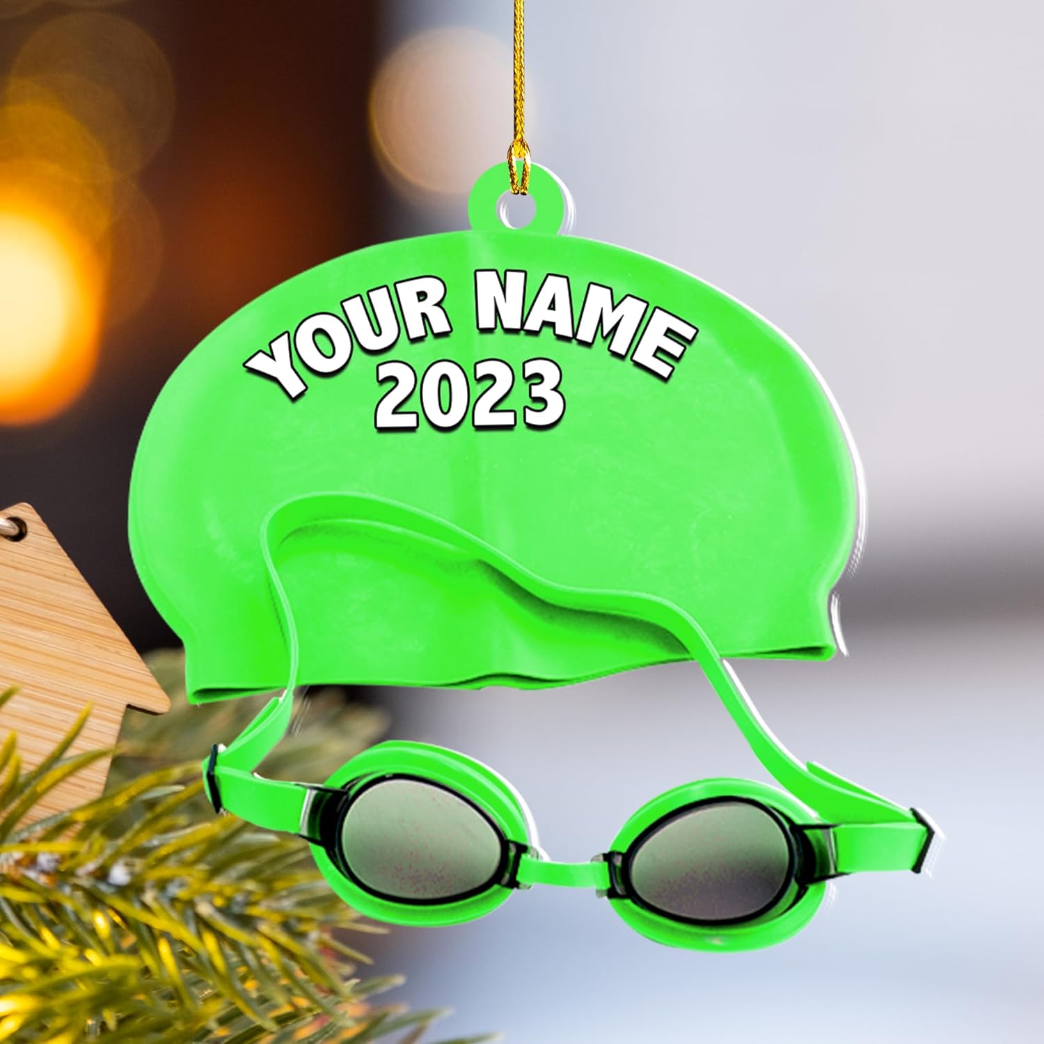 Parvii Personalized Swimming Ornament, Gift for Swimming Lovers Ornaments Swimmer Christmas Ornament Christmas Tree Decor Swimming Christmas Ornament Lovers, Male Female Swimmer Ornament (S9)