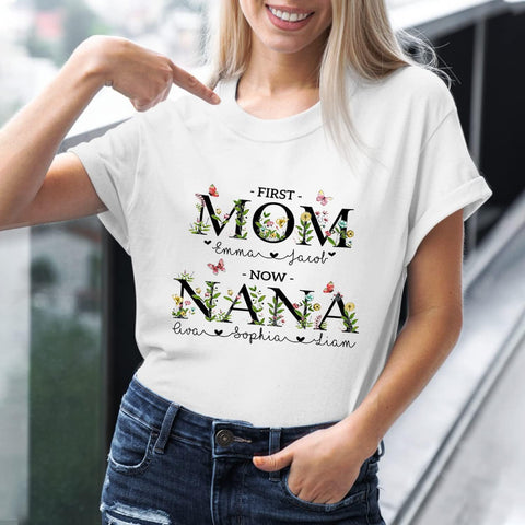 Personalized Mother's Day Tee, Mom and Grandma Belong to Kids, Grandkids Names Shirt for Nana Mimi Mom Grandma Mamaw