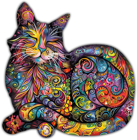 (3Pcs) Cat Funky Colors Glow Vinyl Bumper Decal Sticker, Cats Bumper Stickers, Color Cats Decal - Stickers for Laptop Water Bottle Phone Car Window Helmet 3" (DR Cat 2)